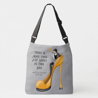 Custom Slogan Fashionable Lady in Stiletto Tragetaschen Mit Langen Trägern