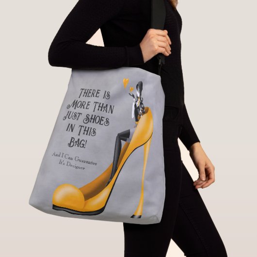 Custom Slogan modische Lady in Stiletto Tragetaschen Mit Langen Trägern (Von Nahem)