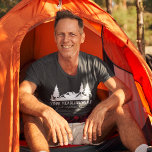 Custom Slogan Wandern, Camping, Outdoorsy Tri-Blend Shirt<br><div class="desc">Diese Grafik zeigt die hügelige Landschaft mit immergrünen,  weißen Bäumen und ist bereit,  mit Ihrem eigenen Text personalisiert zu werden.</div>