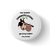 Custom Sloth Abschluss Sie Hung da Niedlich