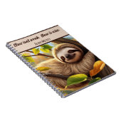 Custom Sloth Baby Sleeping in Tree Zitat Notizblock (Rechte Seite)