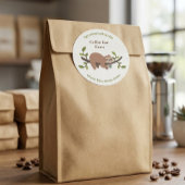 Custom Sloth Coffee Bar Sticker