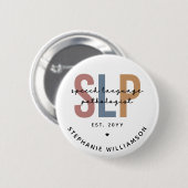 Custom SLP Speech Language Pathologe Button (Vorne & Hinten)