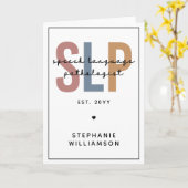 Custom SLP Speech Language Pathologe Karte (Gelbe Blume)