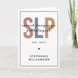 Custom SLP Speech Language Pathologe Karte