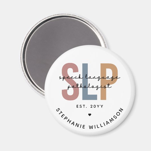 Custom SLP Speech Language Pathologe Magnet (Vorderseite/Rückseite)