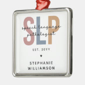Custom SLP Speech Language Pathologe Ornament Aus Metall (Links)