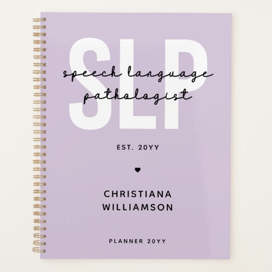 Custom SLP Speech Language Pathologe Planer (Vorderseite)