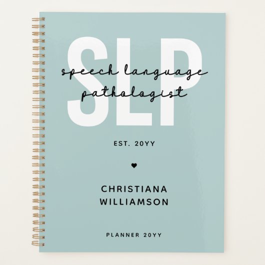 Custom SLP Speech Language Pathologe Planer (Vorderseite)