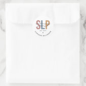 Custom SLP Speech Language Pathologe Runder Aufkleber (Tasche)