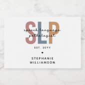 Custom SLP Speech Language Pathologe Schaumweinetikett (Einzelnes Label)