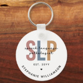Custom SLP Speech Language Pathologe Schlüsselanhänger (Rückseite)