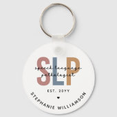 Custom SLP Speech Language Pathologe Schlüsselanhänger (Rückseite)