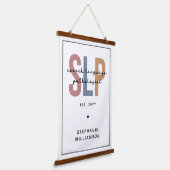 Custom SLP Speech Language Pathologe Wandteppich Mit Holzrahmen (Gewinkelt)
