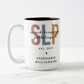 Custom SLP Speech Language Pathologe Zweifarbige Tasse (Links)