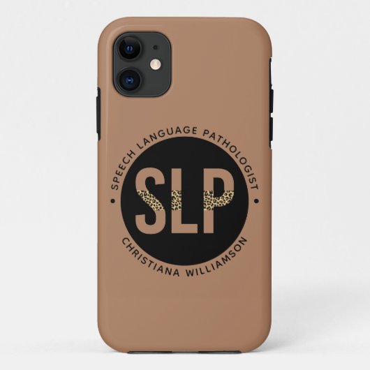 Custom SLP Speech Pathologe Leopard Druckgeschenke Case-Mate iPhone Hülle (Rückseite)