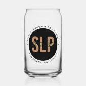 Custom SLP Speech Pathologe Leopard Druckgeschenke Dosenglas (Vorderseite)