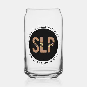 Custom SLP Speech Pathologe Leopard Druckgeschenke Dosenglas
