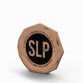 Custom SLP Speech Pathologe Leopard Druckgeschenke Fotoblock (Rechts)