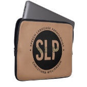 Custom SLP Speech Pathologe Leopard Druckgeschenke Laptopschutzhülle (Vorne Rechts)