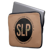 Custom SLP Speech Pathologe Leopard Druckgeschenke Laptopschutzhülle (Vorderseite Links)