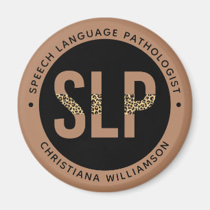 Custom SLP Speech Pathologe Leopard Druckgeschenke Magnet