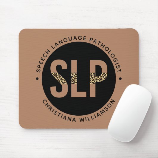 Custom SLP Speech Pathologe Leopard Druckgeschenke Mousepad (Mit Mouse)