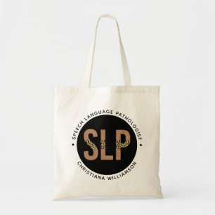 Custom SLP Speech Pathologe Leopard Druckgeschenke Tragetasche