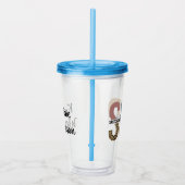 Custom SLP Speech Pathologe Leopard Print Acryltrinkbecher (Rechts)