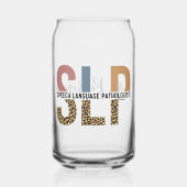 Custom SLP Speech Pathologe Leopard Print Dosenglas (Vorderseite)