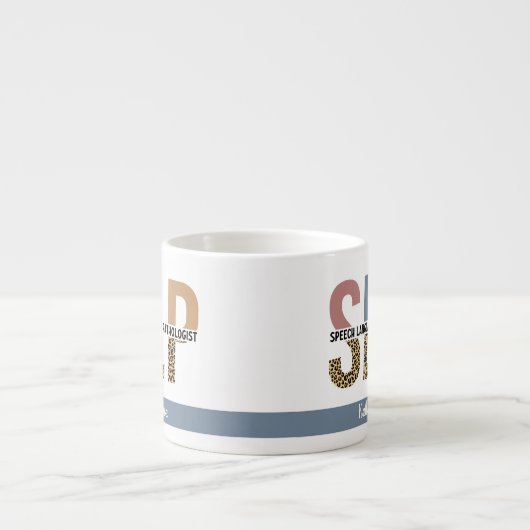 Custom SLP Speech Pathologe Leopard Print Espressotasse (Vorderseite)