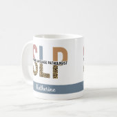 Custom SLP Speech Pathologe Leopard Print Kaffeetasse (Vorderseite Links)