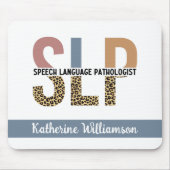 Custom SLP Speech Pathologe Leopard Print Mousepad (Vorne)