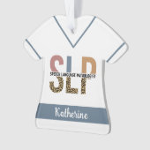 Custom SLP Speech Pathologe Leopard Print Ornament (Vorderseite)