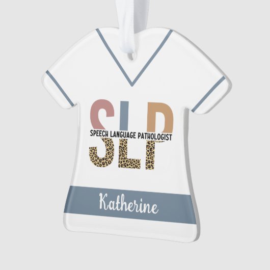 Custom SLP Speech Pathologe Leopard Print Ornament (Vorderseite)