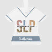 Custom SLP Speech Pathologe Leopard Print Ornament (Rückseite)