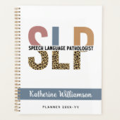 Custom SLP Speech Pathologe Leopard Print Planer (Vorderseite)
