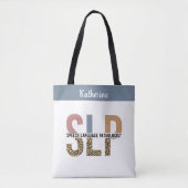 Custom SLP Speech Pathologe Leopard Print Tasche (Vorderseite)