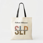 Custom SLP Speech Pathologe Leopard Print Tragetasche (Vorne)