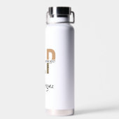 Custom SLP Speech Pathologe Leopard Print Trinkflasche (Rückseite)
