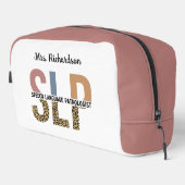 Custom SLP Speech Pathologe Leopard Print Waschbeutel (Rechte Ecke)