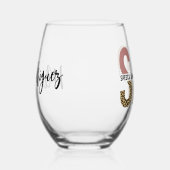 Custom SLP Speech Pathologe Leopard Print Weinglas Ohne Stiel (Rechts)