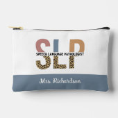 Custom SLP Speech Pathologe Leopard Print Zubehörtasche (Vorderseite)