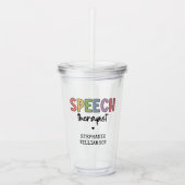 Custom SLP Speech Pathologist Speech Therapist Acryltrinkbecher (Vorderseite)