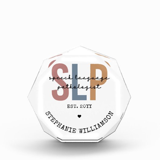 Custom SLP Speech Pathologist Speech Therapist Fotoblock (Vorderseite)