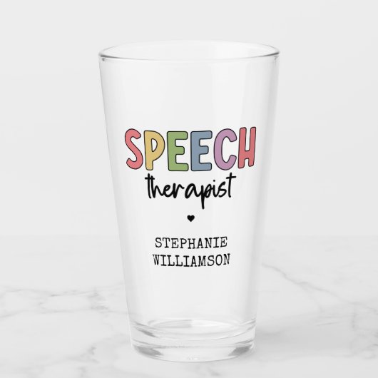 Custom SLP Speech Pathologist Speech Therapist Glas (Vorderseite)