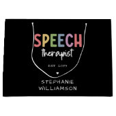 Custom SLP Speech Pathologist Speech Therapist Große Geschenktüte (Vorderseite)