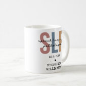 Custom SLP Speech Pathologist Speech Therapist Kaffeetasse (VorderseiteRechts)