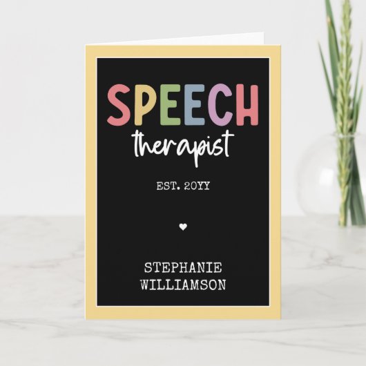 Custom SLP Speech Pathologist Speech Therapist Karte (Vorderseite)
