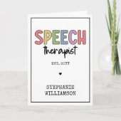 Custom SLP Speech Pathologist Speech Therapist Karte (Vorderseite)
